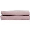 MLH MY LINEN HOME My Linen Home Lenzuolo sopra Lino Lavato (100% StoneWashed) in Rosa Polveroso, 140x250 cm I Ipoallergenico, termoregolatore e Traspirante I Delicato e Morbido Anche per la Pelle più sensibile