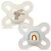 MAM Original Start Succhietto 0-2 Mesi (Set da 2), Ciuccio MAM 0-2 mesi con tettarella ortodontica in silicone, Kit da 2 accessori neonato con porta ciuccio sterilizzatore, Neutro