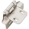 Franklin Brass Confezione da 10 cerniere a chiusura automatica per armadietti, semi-avvolgenti, per ante di armadietti, cucine, armadi, mobili, nichel satinato, H01911K-SN-B