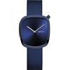 BERING 18034-397 Orologio da donna al quarzo, orologio da polso con cassa in acciaio inox blu da 30 mm, quadrante blu, cinturino Nato, vetro zaffiro, 3 ATM