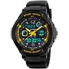A ALPS Orologio per bambini, orologio per ragazzi Orologio da polso analogico impermeabile digitale multifunzione sportivo da 6-18 anni con allarme a LED e data di calendario