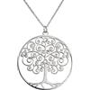 Aka Gioielli® - Collana con Ciondolo Albero della Vita e Cristalli in Argento 925 Rodiato, Modello Unione, Regalo donna e ragazza