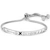 Nomination Bracciale Donna - Collezione Messaggiamo, Acciaio e Zirconi, Scritta Ovunque ma con te, Aereo in Smalto Nero, Lunghezza 14-20 cm, Chiusura Scorrevole, Idea Regalo per Amore a Distanza