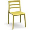 PAZZO DESIGN Sedia Luca, Set Da 4, Giallo, Sedie Polipropilene, Sedie Cucina, Sedie Sala Da Pranzo, Sedie Giardino, Impilabili - id_1967