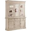 Vicentini arreda CREDENZA CRISTALLIERA IN LEGNO 3 ANTE MOD MARTINI SHABBY CHIC BIANCO ANTICATO