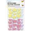 folia 23773 - Adesivi in gommapiuma glitterati BUTTERFLIES, 40 pezzi in 4 colori diversi, adesivi per farfalle per decorare e abbellire