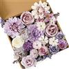 Kisflower Fiori artificiali viola, decorazione per torte, peonie finte, rose in seta, confezione regalo per bouquet da sposa fai da te, centrotavola per feste, baby shower, decorazioni per vacanze