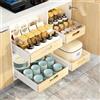 Zstar Cassetto estraibile da cucina, cassetto telescopico (40 x 40,5 x 8 h) cm, organizer per cassetti da cucina, organizzazione pantry sotto il lavandino, nessuna vite/foratura