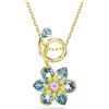 SWAROVSKI PENDENTE IDYLLIA, FIORE BLU, PLACCATO COLOR ORO 5709029