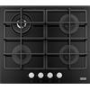 Franke NEW Franke: Piano cottura a gas Smart 600 FHSM 604 3G DC BK C 106.0734.773 in cristallo nero da 59 cm