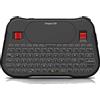 Ovegna T18: mini tastiera wireless (AZERTY), 2,4 GHz, touchpad, batteria, retroilluminazione RGB per Smart TV, PC, mini PC, Mac, Raspberry PI 2/3/4, console, laptop e Android Box