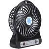 CCYLEZ Mini Ventilatore da Tavolo, Ventilatore per Seggiolino Auto per Lettino per Bambini Regolabile a 3 velocità, Circolatore d'Aria Piccolo Ventilatore a Batteria Ricaricabile USB,(Nero)