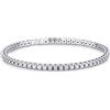Gioielli di Valenza Tennis griffe elastico con diamanti in oro bianco 750