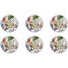 Excelsa Tropical Set 6 Piatti Pizza, Porcellana, Diametro 31 cm, Multicolore