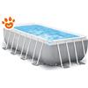 Intex Piscina Rettangolare Prisma Metal Frame (400x200x122cm) con Pompa a Filtro Art. 26790 - Metal Frame (400x200x122cm)