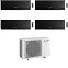 Mitsubishi Climatizzatore Quadri Split Kirigamine Zen MSZ-EF Nero 9+9+9+18 con MXZ-4F72VF Inverter R32 WiFi Classe A++ ,