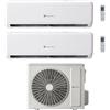 Hermann Saunier Duval Climatizzatore Dual Split VivAir Lite 12+12 Btu con SDH1-050MNA2O Inverter R-32 WiFi Classe A ,