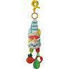 Clementoni - 17789 - Easy-Peasy Soft Racoon - Procione Sonaglino Neonato Morbido Peluche, Gioco Neonato, Sonaglino Passeggino, Rafforza Le capacità Motorie E Sensoriali, 100% Lavabile in Lavatrice