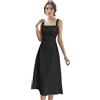 HSAJS Abito Cerimonia Donna Lunga Abiti Sexy Senza Maniche Vestiti Donna Eleganti Bodycon Nero Vestito a Party Clubwear Abiti da Sera Lunghi Eleganti