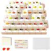 Xmart 55 pezzi Seaside Escape Gioco Blocchi Set di Giochi Mahjong Mahjong Game Block con 55 Adesivi Frutta 2 Ventose e 1 Scatola Plastica per Riporre Gli Oggetti Giochi per Feste Adatti Alle Famiglie
