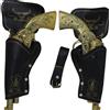 FIESTAS GUIRCA Doppia Fondina Cowboy con Pistole in plastica Color Bronzo