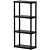 ArtPlast Scaffale 4 ripiani in polipropilene artplast tempo nero portata 100 kg 60x30x142 cm