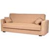 BellaHome Divano letto nora 3 posti tessuto beige, 212x80x87 cm