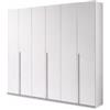 Armadio 6 ante battenti giotto effetto graffiato bianco 258x54x240 cm