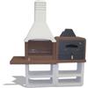 Sarom Fuoco Barbecue a legna o carbonella in cemento sarom fuoco portofino 194x64x228,5 cm