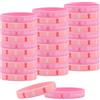 WANDIC Braccialetti con Nastro Rosa da 30 Pezzo, Braccialetto di Consapevolezza del Cancro al Seno Braccialetto di Nastro Rosa in Silicone Braccialetti per La Consapevolezza del Cancro al Seno