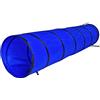 lionto Tunnel per Cani Tunnel Gioco Tunnel per Gatti Grotta per Cani Tunnel per Animali Tunnel Agility, (S) 200x40 cm Blu