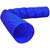 lionto Tunnel per Cani Tunnel Gioco Tunnel per Gatti Grotta per Cani Tunnel per Animali Tunnel Agility, (L) 500x60 cm Blu