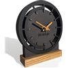 FLEXISTYLE Orologio moderno piccolo in legno rovere soggiorno bagno (stile 6)