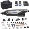 Dremel 8250 Multifunzione Rotativo Senza Fili 12V Brushless 5.000-30.000 giri/min con Dremel Box, 65 Accessori, 5 Accessori Aggiuntivi, 2 Batterie+Caricabatterie per Smerigliatura, Foratura, Fresatura