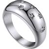 GOLDCHIC JEWELRY Anello Inossidabile Donna/Uomo in Oro/Argento/Nero - Mignolo Grosso 8mm, 16mm, 23mm