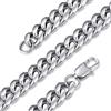 GoldChic JEWELRY Collana uomo acciaio Collana uomo acciaio a catena cubana robusta miami da 10 mm, collana in acciaio inossidabile 316L 71cm per uomo e donna, confezione regalo
