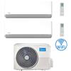 Midea Climatizzatore Condizionatore Midea Breezeless-E Wifi R32 Dual Split 12000 + 12000 BTU con U.E. M3OG-21HFN8-Q INVERTER Classe A++/A+