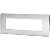 Aigostar Placca 7 moduli 506 in plastica argento compatibile anche con BTicino Livinglight