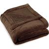 CelinaTex Montreal Coperta soffice Microfibra Coperta Pile Coral 150 x 200 cm Marrone Scuro