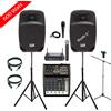 ITALIAN STAGE SPX8A 8" IMPIANTO KARAOKE DJ CASSE + Mixer + Microfoni