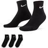 Nike Everyday Cushioned Calzini, Nero (Black/White), M Uomo