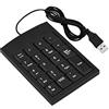 Boaby USB Numerici Pad Impermeabili, 19 Tasti Tastierino Numerico Abs Tastierino Numerico Mini Tastiera Usb Supporto per Ogni Sistema, per Laptop, Pc, Desktop, Notebook, Computer, Nero