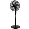 DCG S.R.L. Ventilatore piantana 6 pale, base tonda, 3 velocità, oscillazione, altezza regolabile 130 cm, potente motore 75W