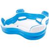 INTEX DEVELOPMENT COMPANY LTD Piscina Intex 56475, 4 sedili integrati, schienale comodo, portabevande, 229x229x66 cm, gonfiabile, relax, estate