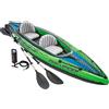 INTEX DEVELOPMENT COMPANY LTD Intex Canoa Challenger K2, 351x76x38 cm, 2 Posti, Gonfiabile, Con Remi e Pompa, Resistente e Sportiva