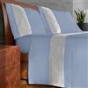 IPERSAN Set Completo Lenzuola Singolo, 100% Cotone, 1 Lenzuolo da sopra 160x290cm + 1 Lenzuolo da sotto 90x200cm + 1 Federa 83x52cm, con Bordo Colorato in Raso, Made in Europe