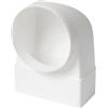 Vent Systems Connettore angolare a 90 gradi per canali rettangolari da 110 x 55 mm a tubi rotondi Ø100 mm. Sistema di ventilazione, riscaldamento, raffreddamento