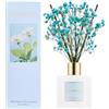 COCORRÍNA Diffusore Profumo Ambiente, 200ml Diffusore Profumato Wild Mint & Eucalyptus con Bastoncini Diffusore di Olio Essenziale di Fragranza per la Casa per la Decorazione della Mensola del Bagno