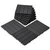 VEVOR Piastrelle per Patio Incastro in Plastica 30x30x2 cm Grigio Scuro 10 Pezzi