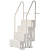 VEVOR Scaletta per Piscina 4 Gradini, Doppio Corrimano, Gradini Antiscivolo per Carichi Pesanti, Scaletta Sicurezza per Piscina, Carico 181,4 kg Piscine Interrate Fuori Terra 122-137 cm Bianco Latte